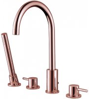 Смеситель на борт ванны Abber Wasser Kreis AF8113RG Розовое золото