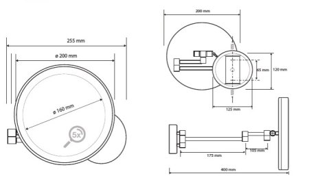Косметическое зеркало Bemeta White 112101144 белое 