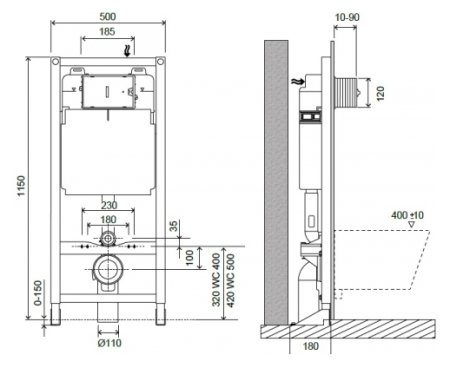 Система инсталляции для унитазов Migliore Better Pol 20457 без кнопки 