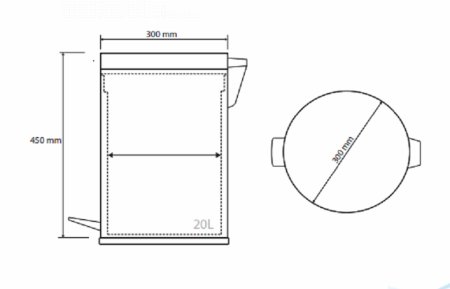 Мусорное ведро Bemeta Hotel 104315082 20 л, глянцевое 