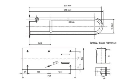 Поручень Bemeta Help program 301102071 U-образный, глянцевый 
