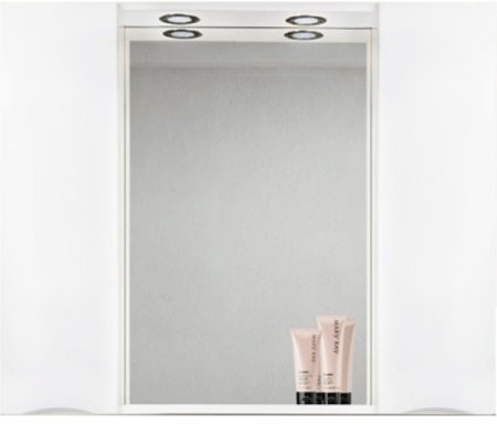 Зеркало со шкафом BelBagno MARINO-SPC-1200/750-2A-BL-P 120 с подсветкой Bianco Lucido 