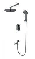 Душевая система встраиваемая WONZON & WOGHAND, Темный графит (WW-88939010-BGM)