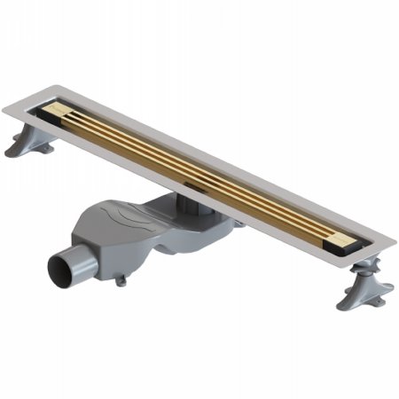Душевой лоток Boheme B&T Infinity 60 981-60-G с решеткой Золото 