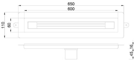 Душевой лоток Boheme B&T Infinity 60 981-60-G с решеткой Золото 