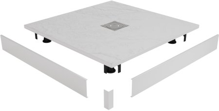 Душевой поддон квадратный RGW ST-W Белый (Комплект)  900x900 