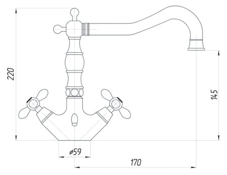 Смеситель Migliore Princeton Plus ML.PRP-8034 Cr для раковины 