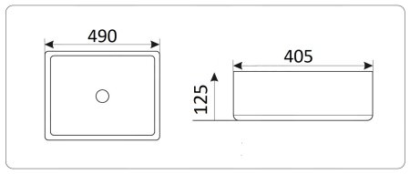 Раковина накладная CeramaLux 9132 