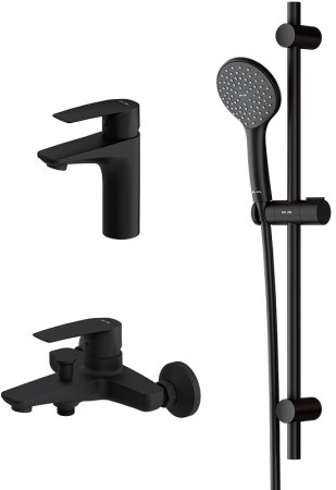 Комплект смесителей AM.PM Gem F42990A00 Черный матовый 