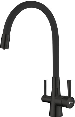 Смеситель для кухни Lemark Comfort с подключением к фильтру с питьевой водой (LM3075BL) 