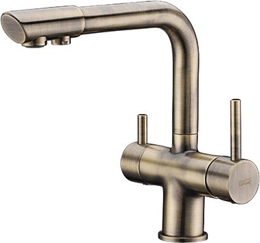 Смеситель для кухонной мойки WasserKRAFT A8037 , светлая бронза 