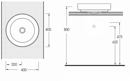 Раковина-чаша beWash Alster 40 86401073 Бежевая матовая 
