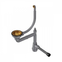 Сифон для мойки Omoikiri WK-1-R-AB с круглым переливом, латунь