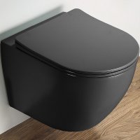 Унитаз CeramaLux 2197MDH подвесной Серый матовый с сиденьем Микролифт Унитаз CeramaLux 2197MDH подвесной Серый матовый с сиденьем Микролифт