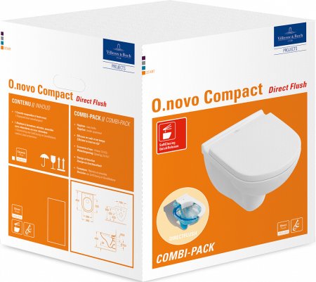 Унитаз подвесной Villeroy & Boch O Novo 5688HR01 альпийский белый 