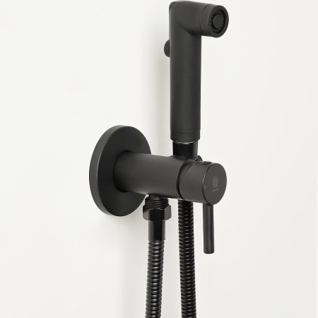 Гигиенический душ со смесителем Orange Karl M05-888b Черный матовый 