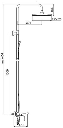 Душевая система Gappo G2450 Черная матовая 