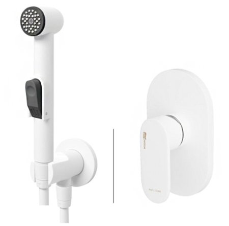 Гигиенический душ со смесителем WasserKRAFT А85056 Белый матовый 