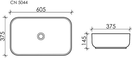 Раковина-чаша Ceramicanova Element 60 CN5044 Белая 