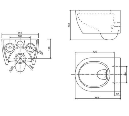 Унитаз подвесной SSWW NC2038V ультратонкое сиденье 
