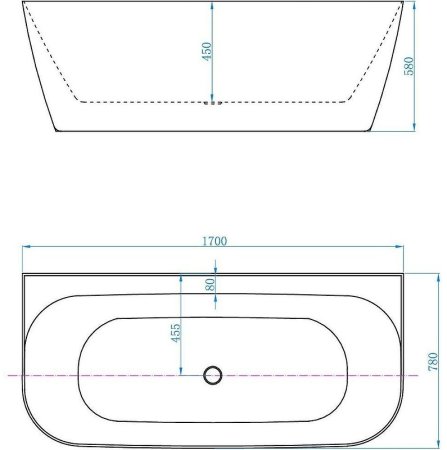 Акриловая ванна Allen Brau Priority 3 170x78 2.31003.21 без гидромассажа 
