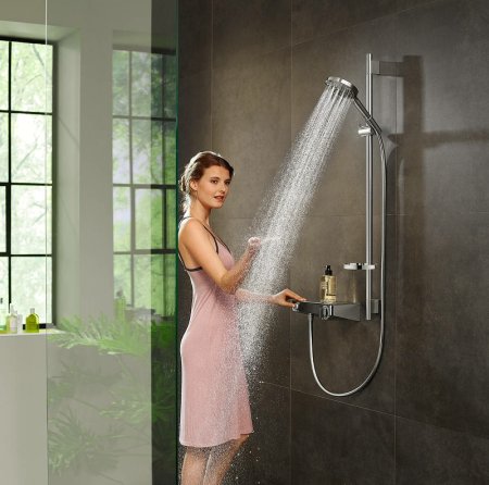 Смеситель для душа Hansgrohe Ecostat Select 13171000 с термостатом Хром 