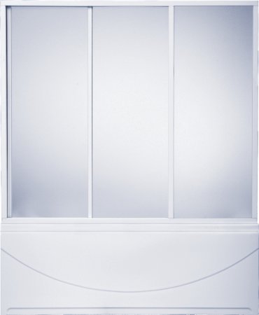 Шторка на ванну Bas Кэмерон 3 ств., пластик 