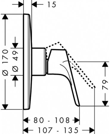 Смеситель для душа Hansgrohe Focus 31964000 Хром 