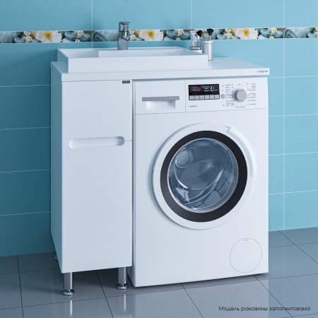 Тумба СаНта Лондон 29 с раковиной над стиральной машиной Юпитер 90 L 