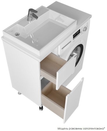 Тумба СаНта Лондон 29 с раковиной над стиральной машиной Юпитер 90 L 