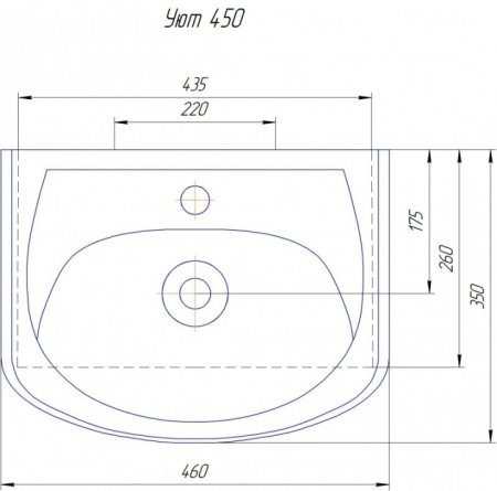 Тумба Санта Уют 45 с умывальником Уют 45 