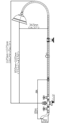 Душевая система Seaman Eco Koblenz SSN-2368C хром 