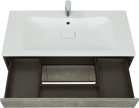 Тумба под раковину Aquaton Уэльс 100 1A267601WA6A0 подвесная Авеллино грей Антрацит 