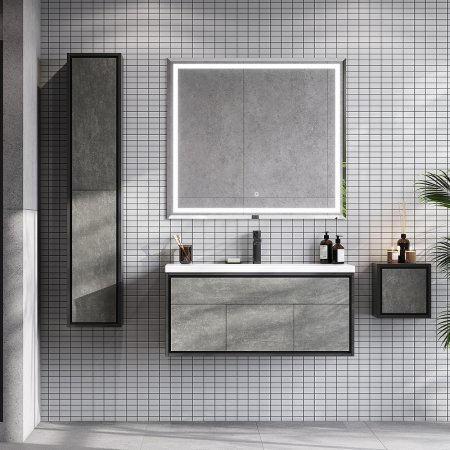 Тумба под раковину Aquaton Уэльс 100 1A267601WA6A0 подвесная Авеллино грей Антрацит 