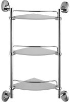 Стеклянная полка Frap F16 F1607-3 угловая Хром