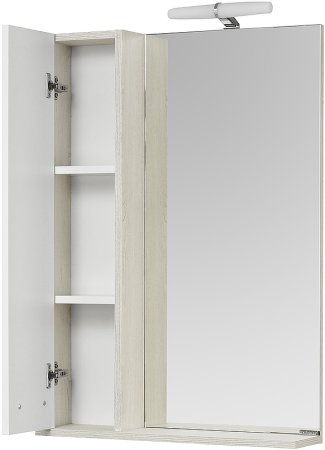 Зеркало со шкафом Aquaton Бекка PRO 60 1A214602BAC20 с подсветкой Белый Дуб сомерсет 