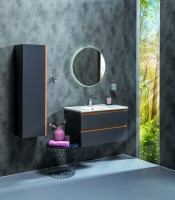 Тумба с раковиной Capolda 85 антрацит