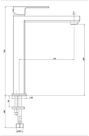 Смеситель для раковины Paini Grazia 21PZ205LL Черный матовый 