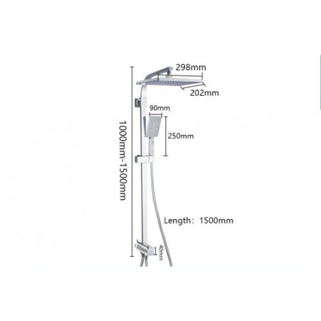 Душевая система Gappo G2408-8 белый / хром 