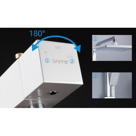Душевая система Gappo G2408-8 белый / хром 