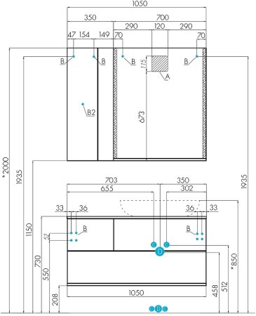 Зеркало Aquaton Терра 70 1A247002TEDY0 с подсветкой Дуб кантри 