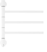 Полотенцесушитель электрический поворотный Energy I chrome G3K белый матовый, скрытое/наружное подключение, 440мм х 400мм