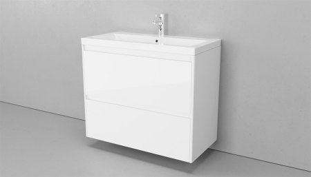 Тумба с раковиной подвесная VELVEX Klaufs 90.2Y белая 