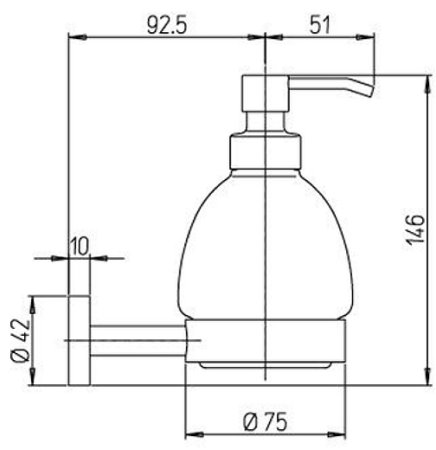 Дозатор для жидкого мыла Paini Pixel 81CR031BI Хром 
