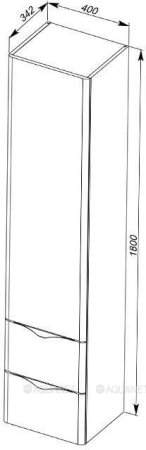 Шкаф-пенал для ванной Aquanet Орлеан 40 белый 