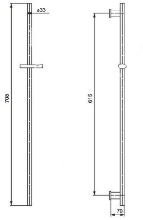 Душевая штанга Paini Siena 124P33 Хром 