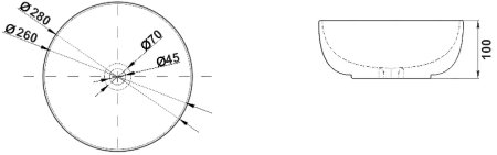 Раковина-чаша Melana 28 MLN-7061 Белая 