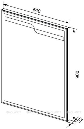 Зеркало Aquanet Модена 65 белый 