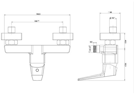 Смеситель для душа Paini Bari RTCR511 Хром 