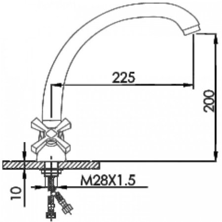 Cмеситель для кухни HANSEN H42013 Хром 